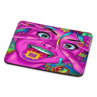 Purple Girl Cover Mouse Pad