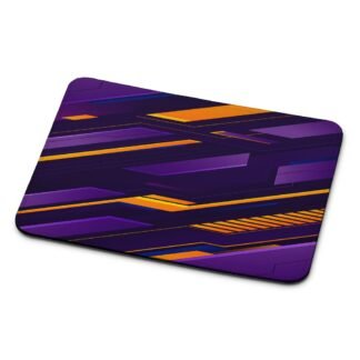 Purple Orange Neon Pattern Mouse Pad