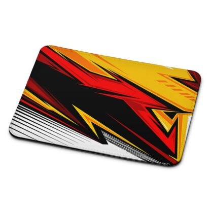 Red Yellow Blitz Pattern Mouse Pad
