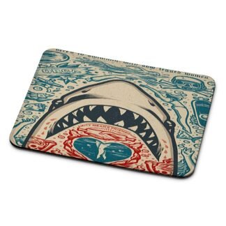 Shark Amity Means Friendship Doodle Mouse Pad