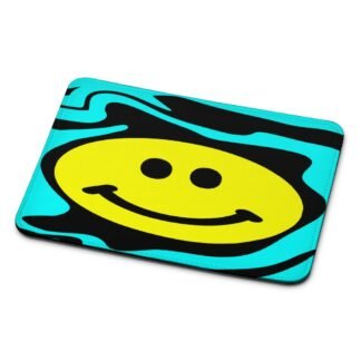 Smile Emoji Tosca Pattern Mouse Pad