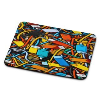 USB Collage Doodle Mouse Pad