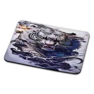 White Tiger Cloud Smoke Mouse Pad