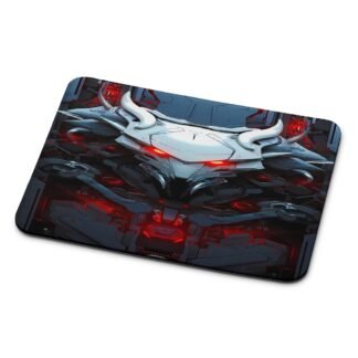 White Wolf Steampunk Armor Cover Mouse Pad