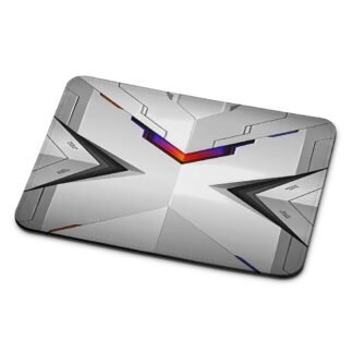 White X Prism Armor Cover Mouse Pad