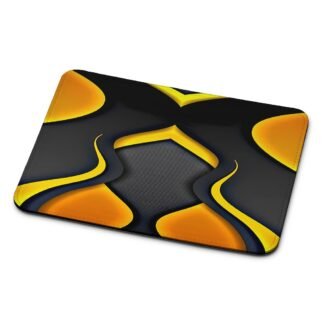 Yellow Black Modern Abstract Mouse Pad