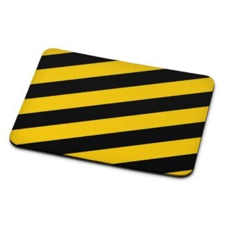 Yellow Black Stripe Mouse Pad