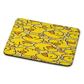 Yellow Duck Bath Collage Mouse Pad