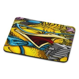 Yellow Parrot Sing Mouse Pad