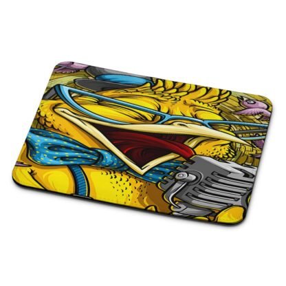 Yellow Parrot Sing Mouse Pad